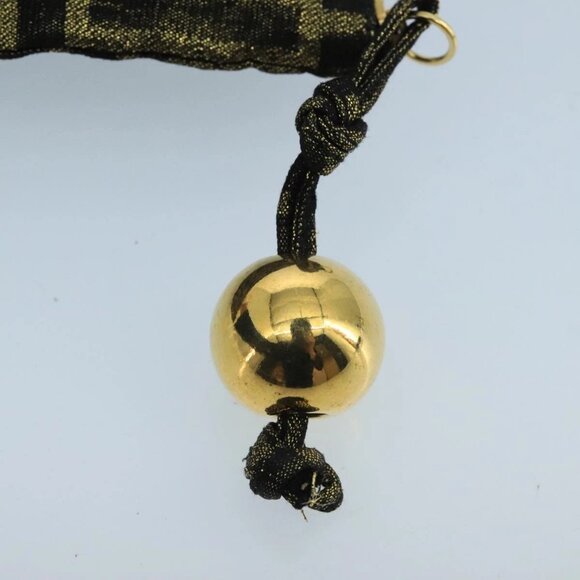 FENDI Zucca Canvas Pouch Gold Auth 102385 - Picture 11 of 15